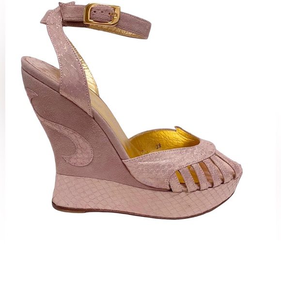 TERRY de HAVILLAND London Dusty Pink Platform Heel Shoe 38/8 - Picture 6 of 9